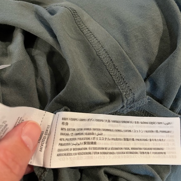 Abercrombie & Fitch army green long sleeve t-shirt size medium - Picture 7 of 10